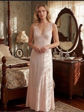 Texsheen 60’s Vintage Pink Maxi Gown
